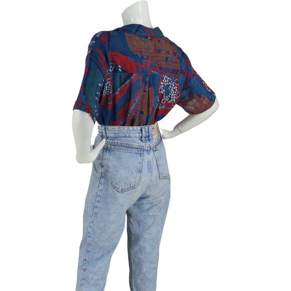 80s Vintage Bongo Light Acid Wash Rock Grunge High Waisted Mom Denim Jeans 28 - Picture 5 of 13